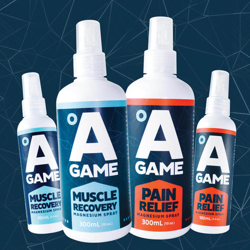 A-Game Recovery and Relief bottles