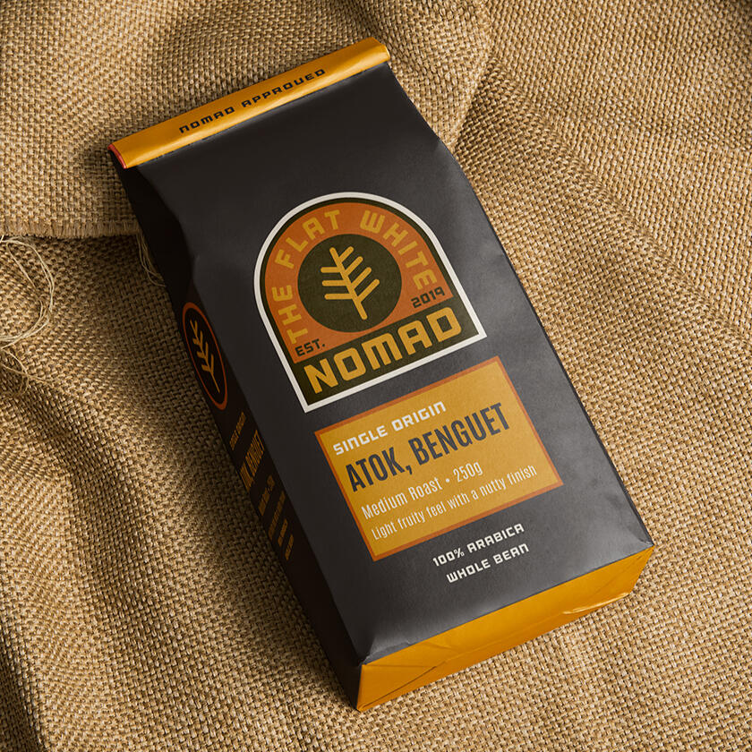 Flat White Nomad packaging mockup