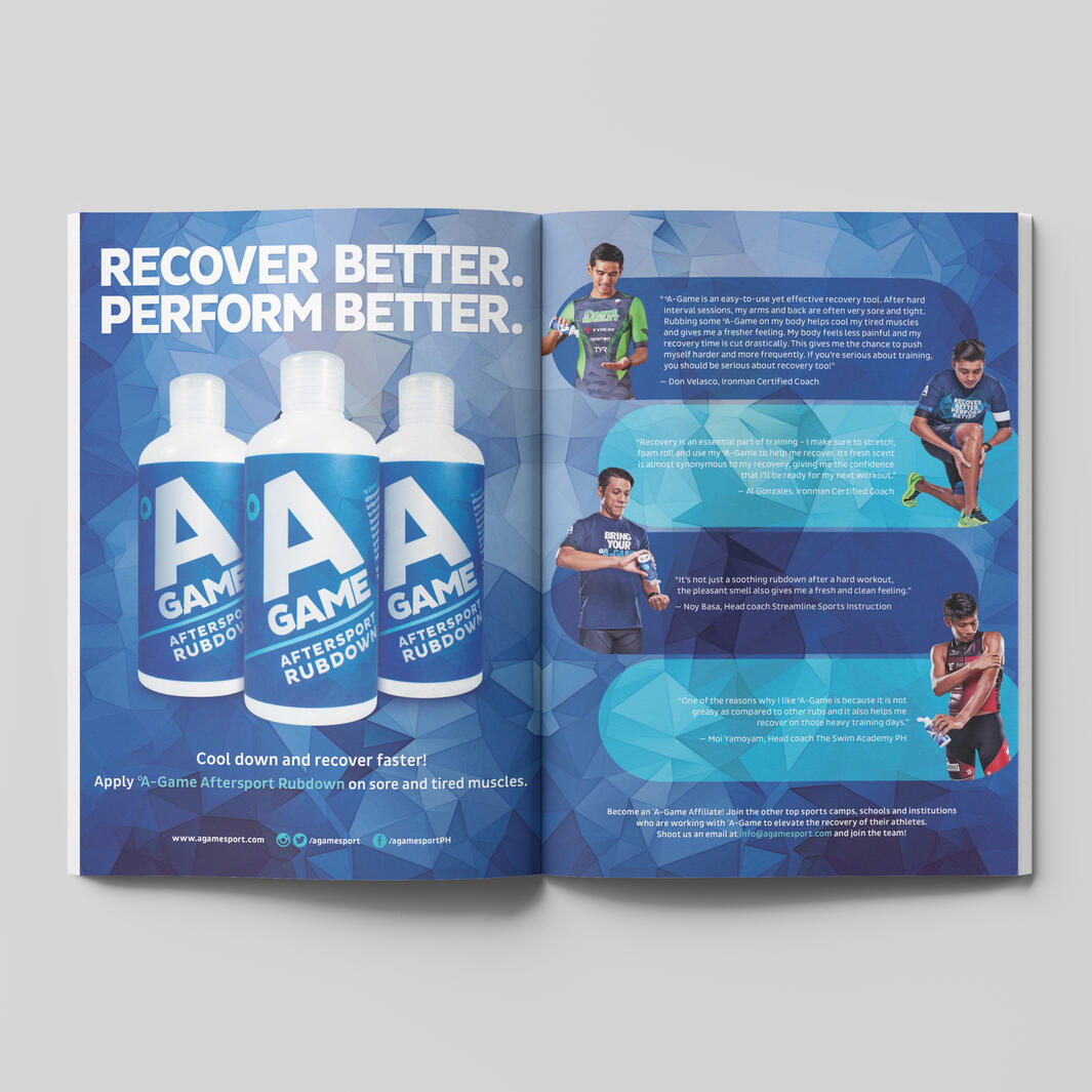 A-Game magazine ad mockup