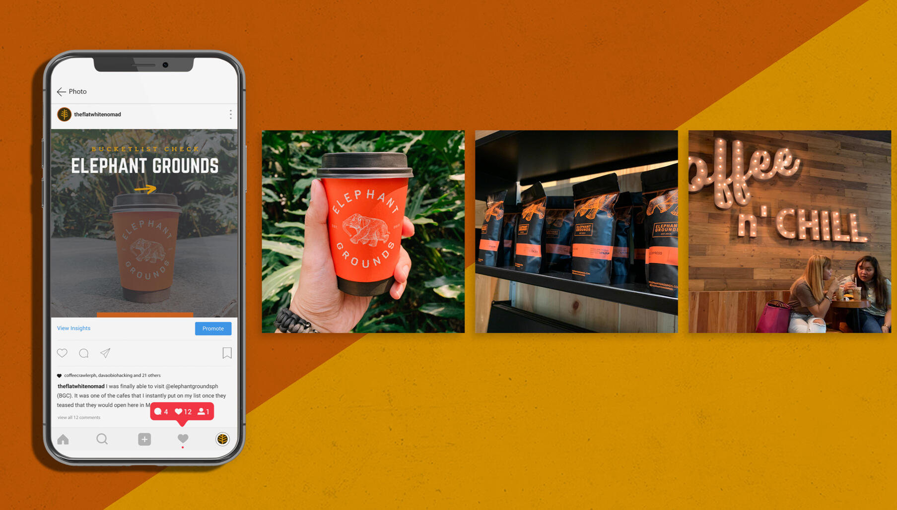 Flat White Nomad social media mockup