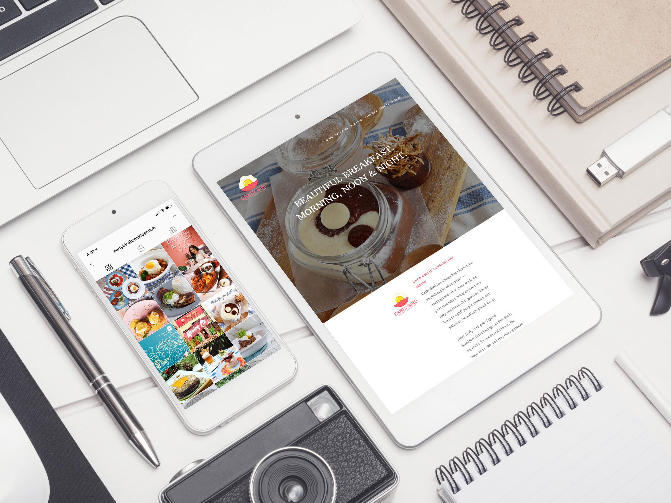 Early Bird website mockup